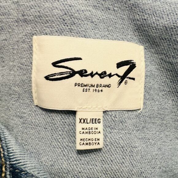 Seven7 Women’s Denim Trucker Jacket Light Wash Size XXL (A0128) NWT - Picture 6 of 7